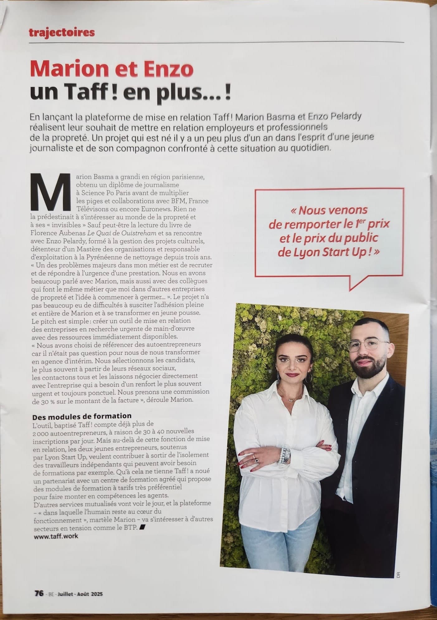 Parution dans la presse